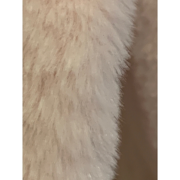 Colorful Planet pink faux fur jacket with hood. - Picture 4 of 4